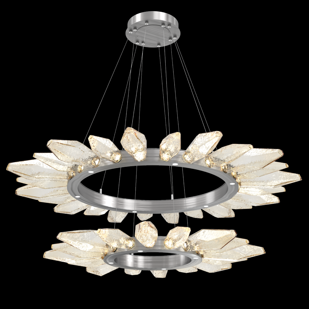 Rock Crystal Two-Tier Radial Ring