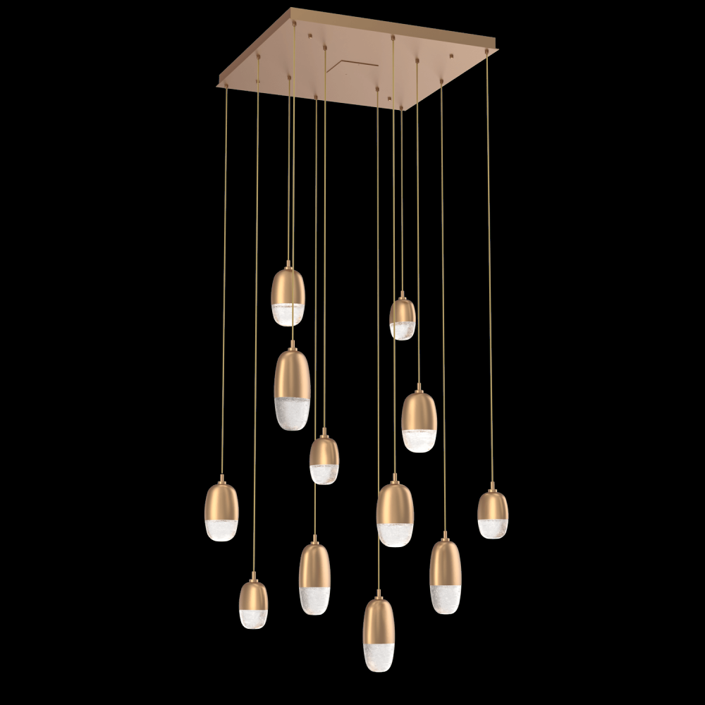 Pebble Square 12pc Multi-Pendant