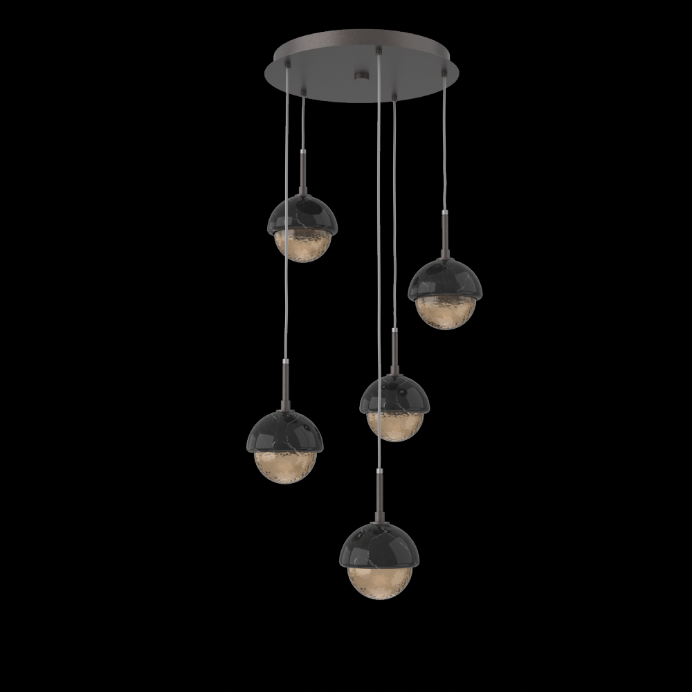 Cabochon Round 5pc Multi-Pendant