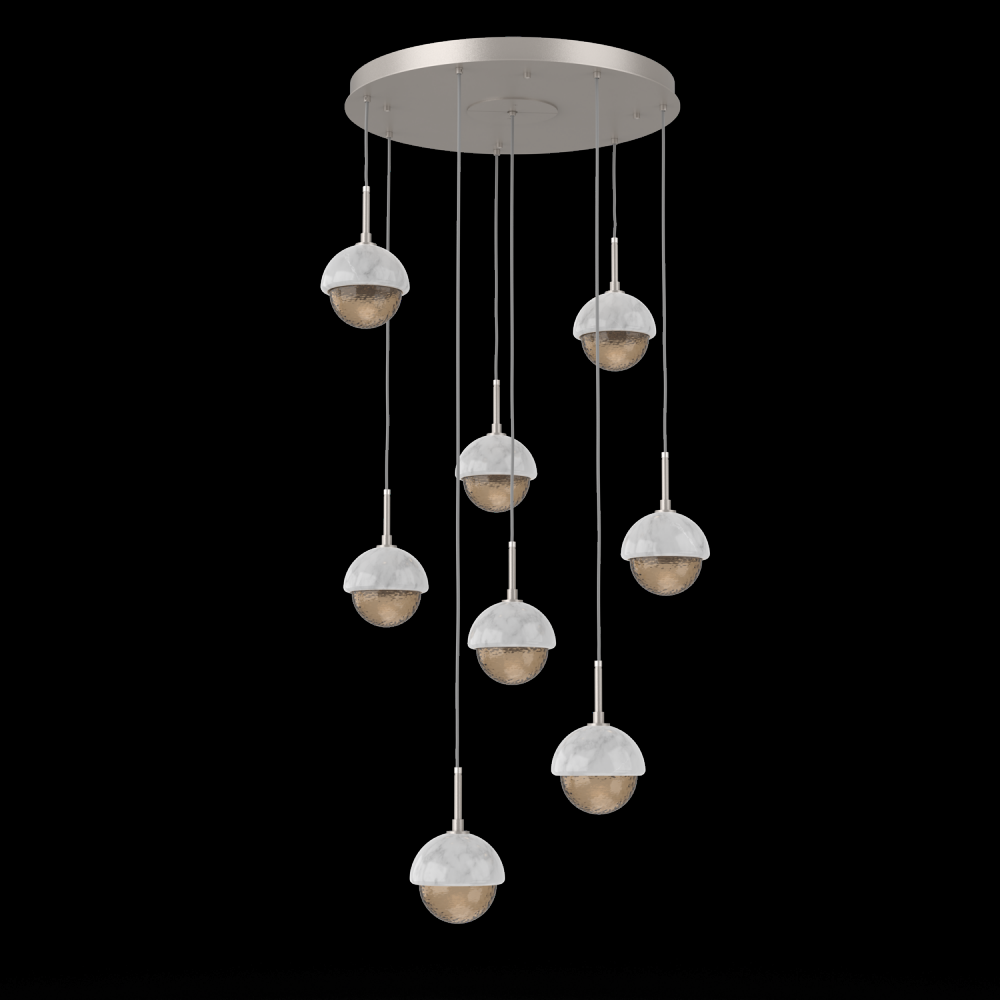 Cabochon Round 8pc Multi-Pendant