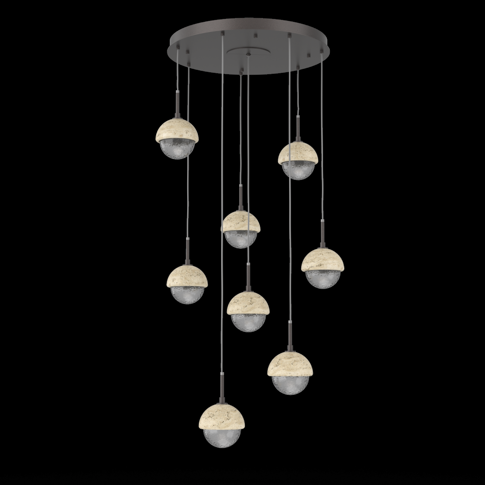Cabochon Round 8pc Multi-Pendant