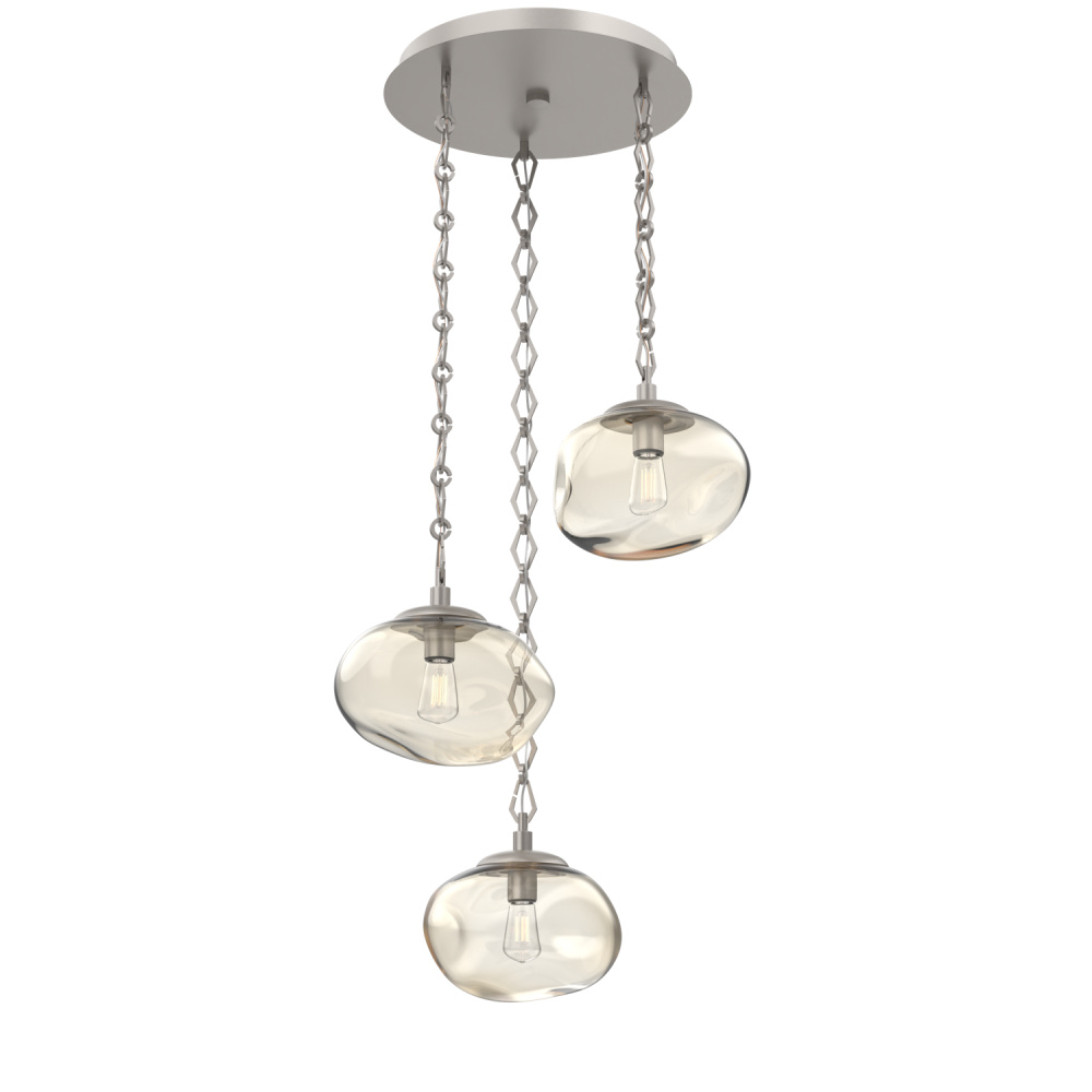 Nova Round 3pc Multi-Pendant with Chain (Bulb)