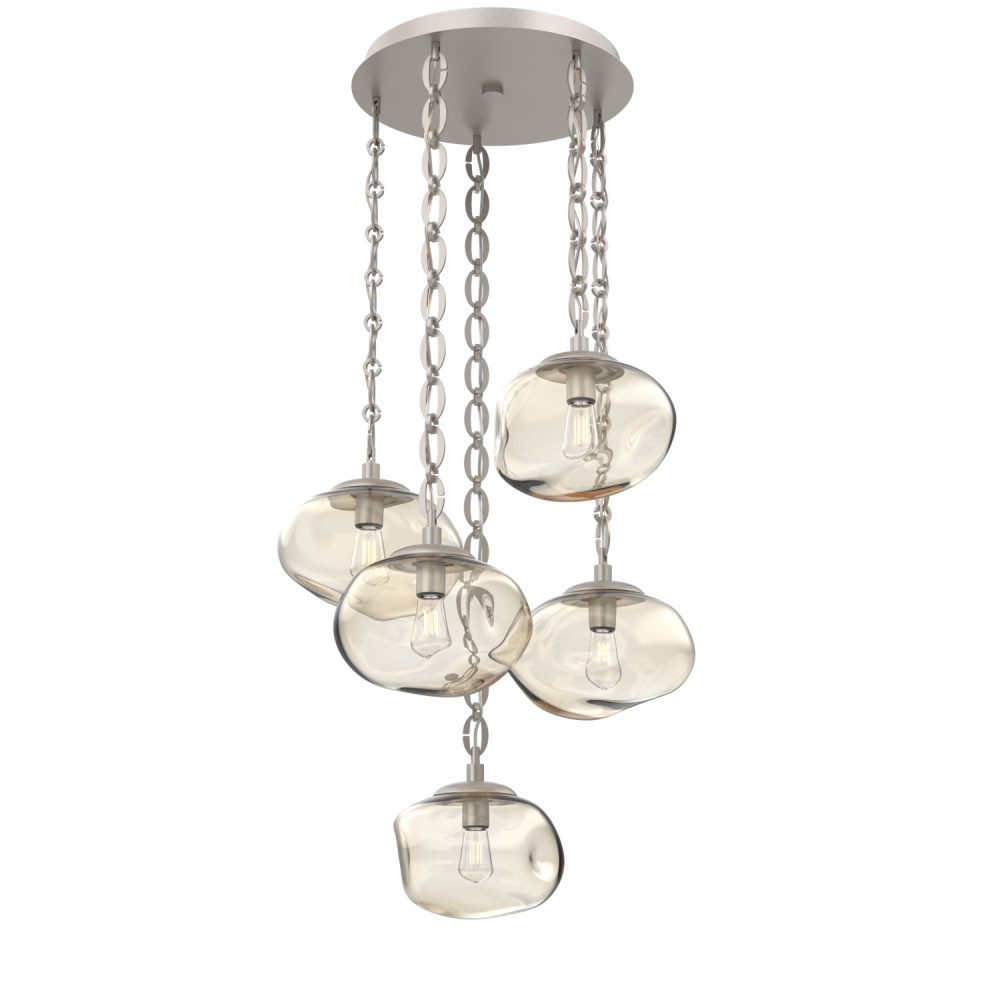 Nova Round 5pc Multi-Pendant with Chain (Bulb)