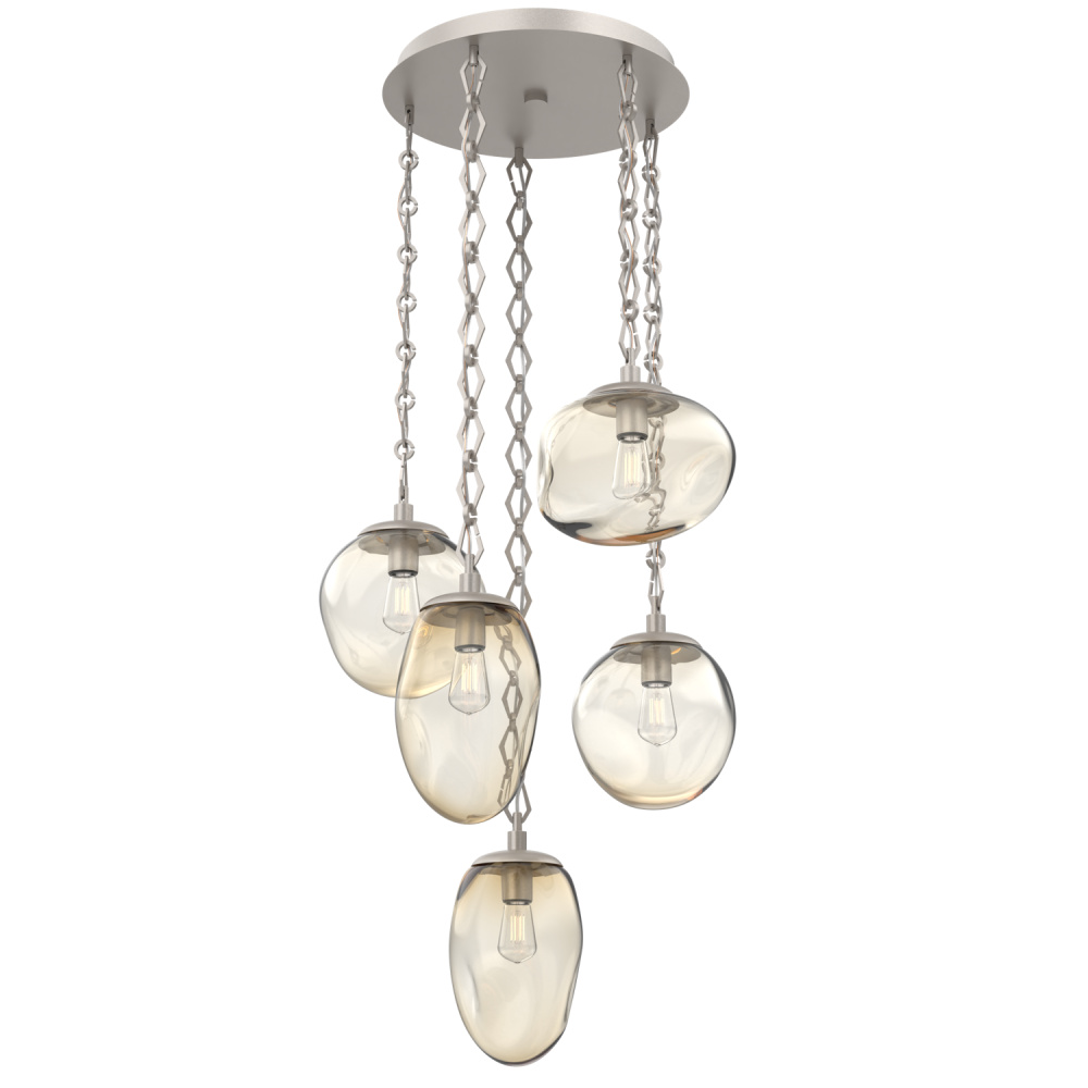 Cosmos Round 5pc Multi-Pendant with Chain (Bulb)