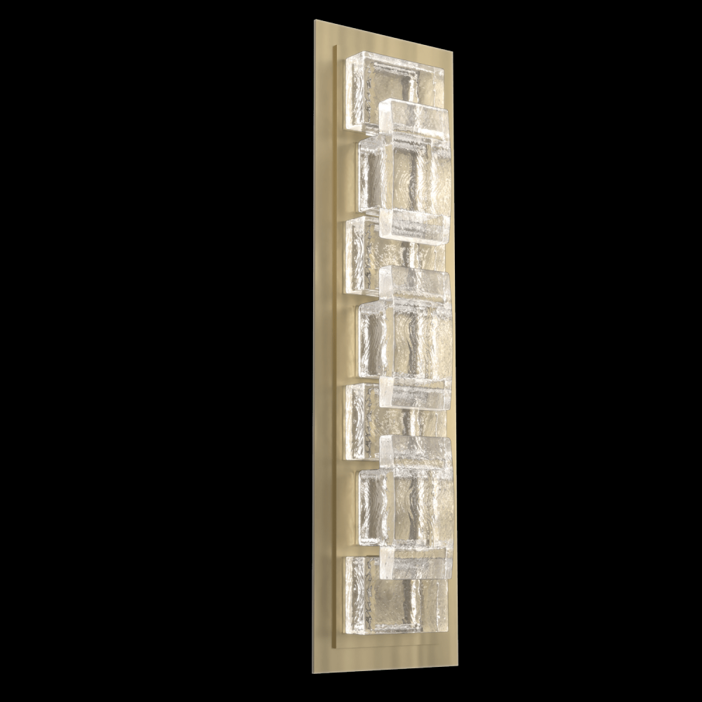 Tessera  Sconce (S)-Heritage Brass-Tetro Cast Glass