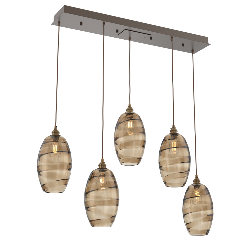 Ellisse Linear 5pc Multi-Pendant