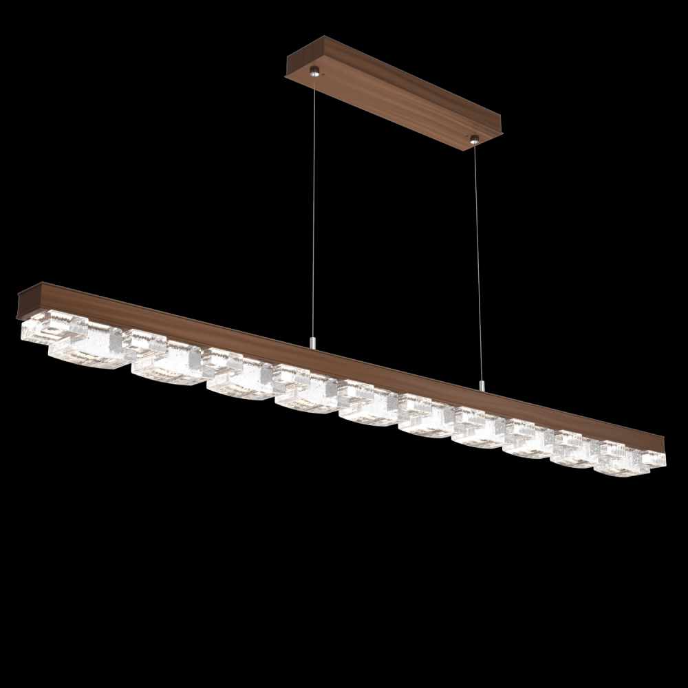 Tessera Linear-Oil Rubbed Bronze-Tetro Cast Glass