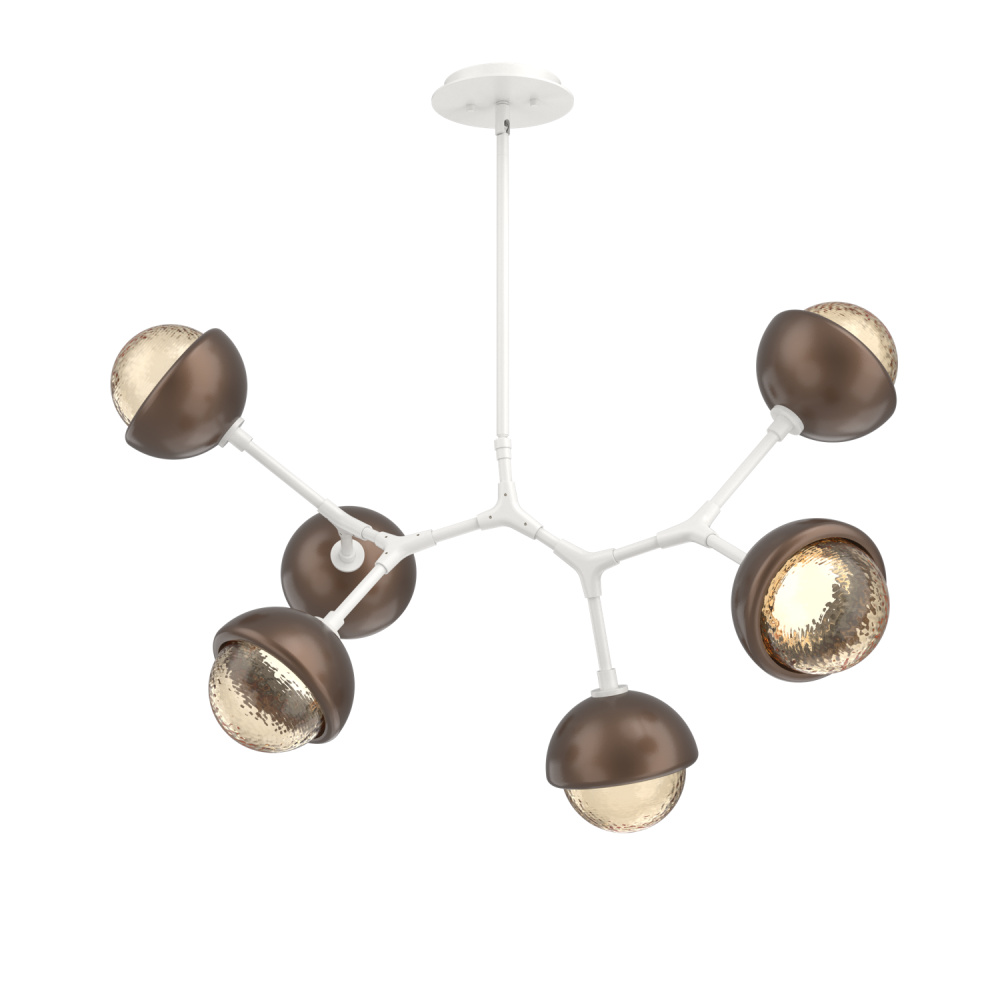 Cabochon Linear Suspension Light Billiard Light Salt White