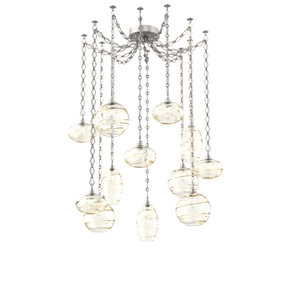 Misto Multi Light Pendant Multi Port Canopy Beige Silver