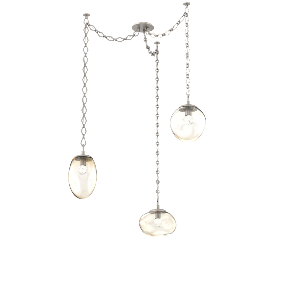 Cosmos LED Multi Light Pendant Beige Silver