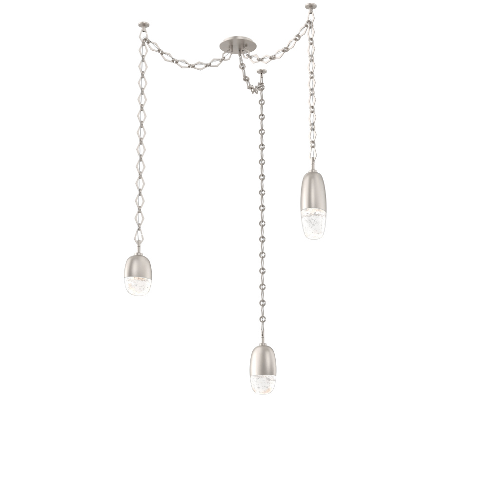 Pebble Multi Light Pendant Beige Silver