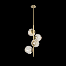 Hammerton CHB0086-T4-GB-FA-001-L3 - Luna 4pc Twisted Vine-Gilded Brass-Floret Inner - Amber Outer-Threaded Rod Suspension-LED 3000K