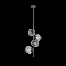 Hammerton CHB0086-T4-GP-ZS-001-L1 - Luna 4pc Twisted Vine-Graphite-Zircon Inner - Smoke Outer-Threaded Rod Suspension-LED 2700K