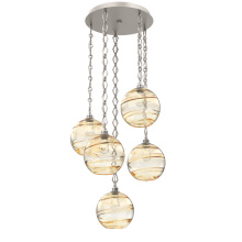 Hammerton CNB0047-05-BS-OA-CH1-E2 - Terra Round 5pc Multi-Pendant with Chain