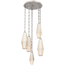 Hammerton CNB0049-05-BS-RA-CH1-L1 - Aalto Round 5pc Multi-Pendant with Chain