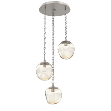 Hammerton CNB0066-03-BS-FA-CH1-L1 - Aster Round 3pc Multi-Pendant with Chain (LED)