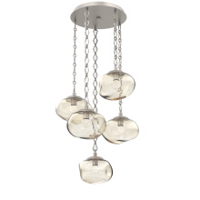 Hammerton CNB0068-05-BS-FA-CH1-L1 - Nova Round 5pc Multi-Pendant with Chain (LED)