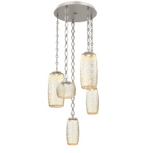 Hammerton CNB0091-05-BS-A-CH1-L1 - Vessel Round 5pc Multi-Pendant with Chain