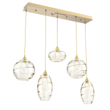 Hammerton PLB0048-05-GB-OA-C01-E2 - Misto Linear 5pc Multi-Pendant
