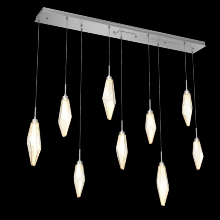Hammerton PLB0050-09-SN-CA-C01-L1 - Rock Crystal Linear 9pc Multi-Pendant