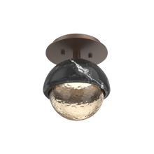 Hammerton SMB0093-01-BB-A-L1-BM - Cabochon Flush Mount Wall Sconce Burnished Bronze