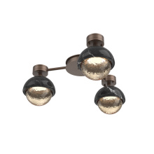 Hammerton SMB0093-H3-BB-A-L1-BM - Cabochon Flush Mount Wall Sconce Burnished Bronze