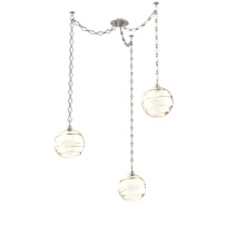 Hammerton SNB0047-03-BS-OA-CH1-E2 - Terra Multi Light Pendant Multi Port Canopy Beige Silver