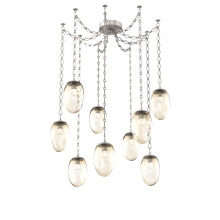 Hammerton SNB0067-09-BS-FA-CH1-L1 - Meteo LED Multi Light Pendant Multi Port Canopy Beige Silver