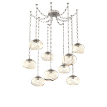 Hammerton SNB0068-09-BS-FA-CH1-L1 - Nova LED Multi Light Pendant Beige Silver