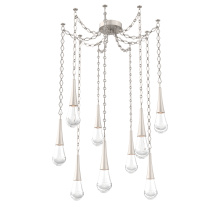 Hammerton SNB0078-09-BS-C-CH1-L1 - Raindrop Multi Light Pendant Beige Silver