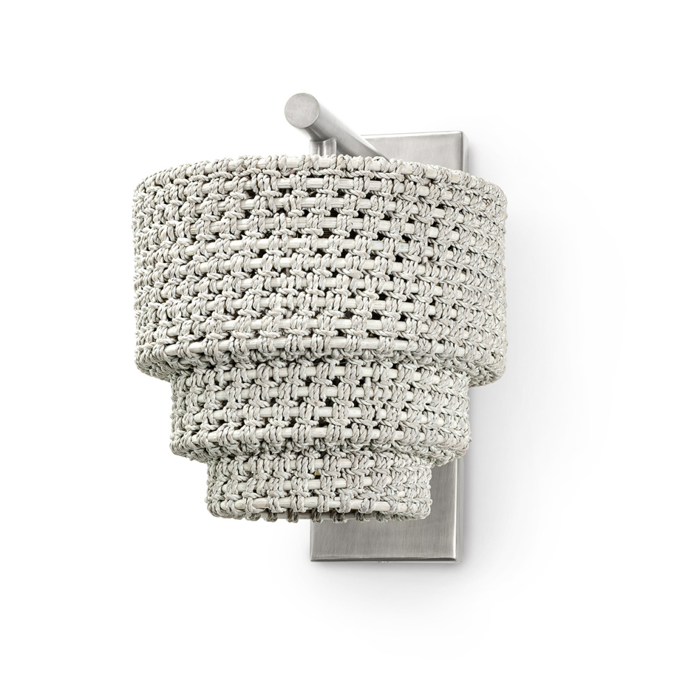 VERANDA SCONCE WHITEWASH PEWTER