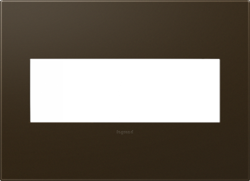 adorne Bronze Three-Gang Screwless Wall Plate