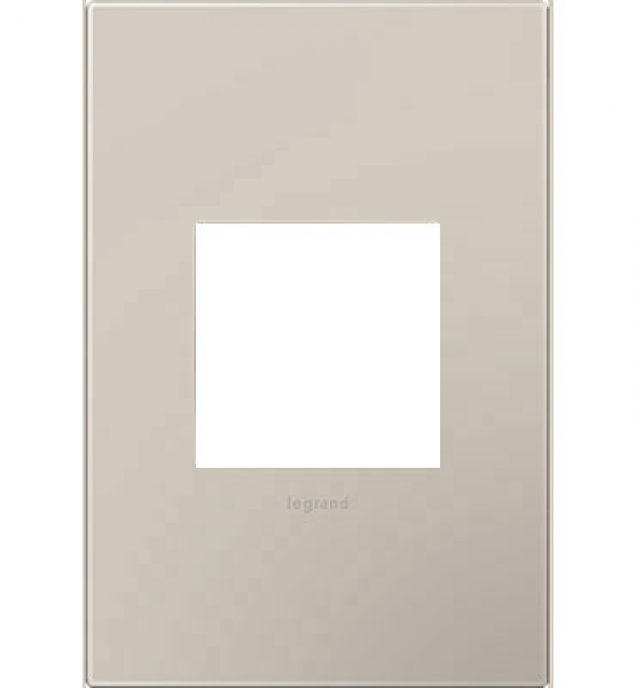 adorne Greige One-Gang Screwless Wall Plate with Microban