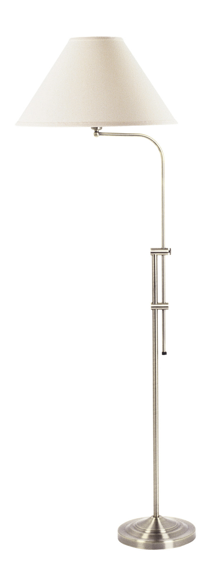 67.5" Height Metal Floor Lamp in Brushed Steel