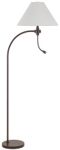 CAL Lighting BO-3178FL-RU - 100W 3 Way Ashland Mini Arc Metal Floor Lamp with Gooseneck 2W LED Reading Light