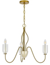 CAL Lighting FX-3818-3 - 60W x 3 Kalamaria metal chandelier with glass shade