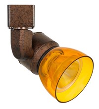 CAL Lighting HT-888RU-AMBCLR - 6.25" Height Metal and Plc Track Head in Rust Finish
