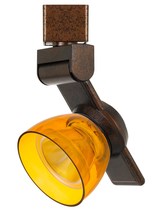 CAL Lighting HT-999RU-AMBCLR - 6" Height Metal and Plc Track Head in Rust Finish