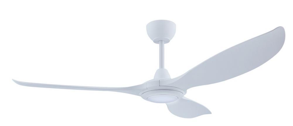 60" MISSION BAY LED c/fan, White matt