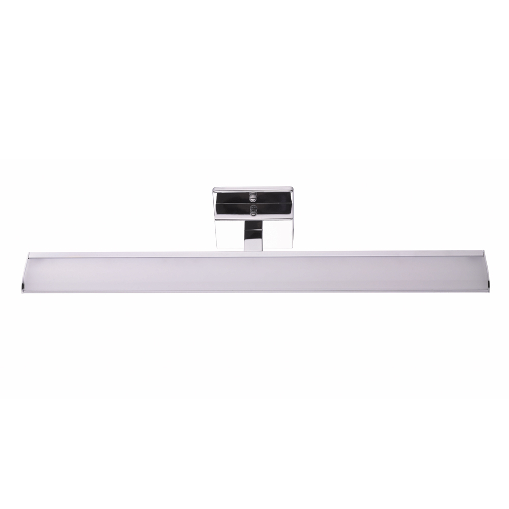 3 LT Integrated LED Vanity Light w/ Chrome Finish & White Acrylic Shade