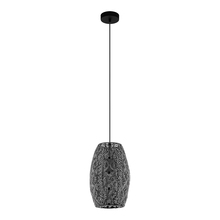 Eglo 43391A - 1 LT Pendant w/ Antique Black Finish & Antique Black Metal Shade
