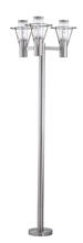 Eglo 88118A - 3 LT Outdoor Lamp w/ Stainless Steel Finish & Clear Glass Shades
