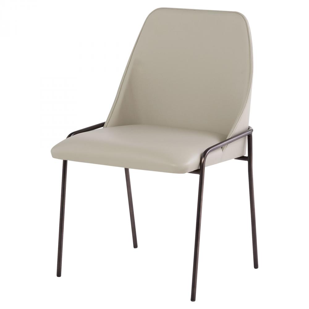 Suez Dining Chair Taupe Leather