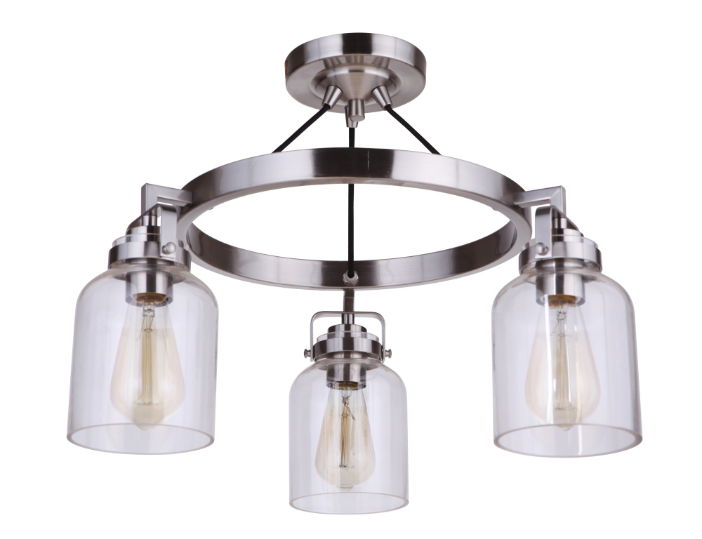 3 Light Convertible Semiflush