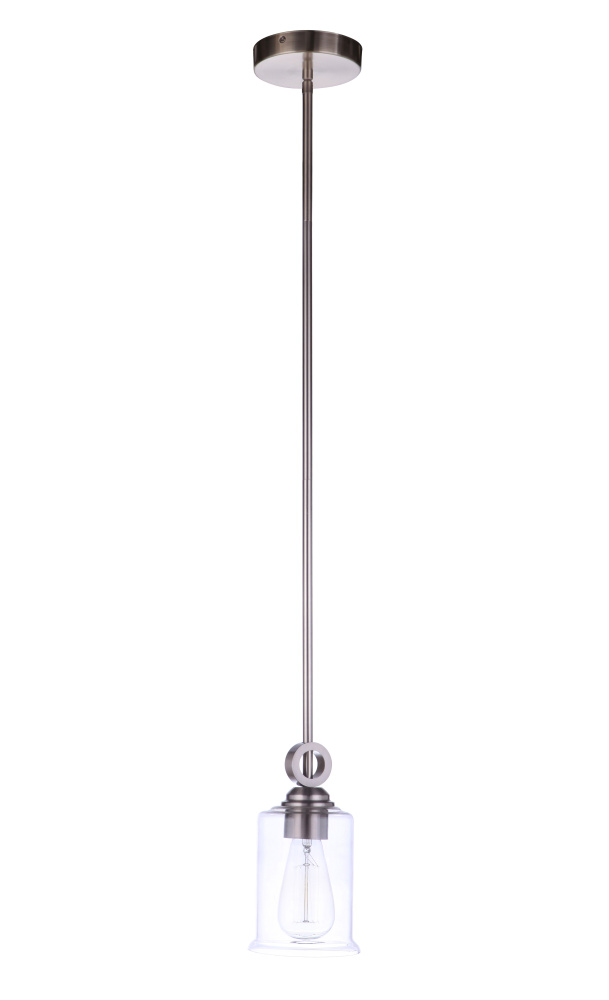 Romero 1 Light Mini Pendant in Brushed Polished Nickel