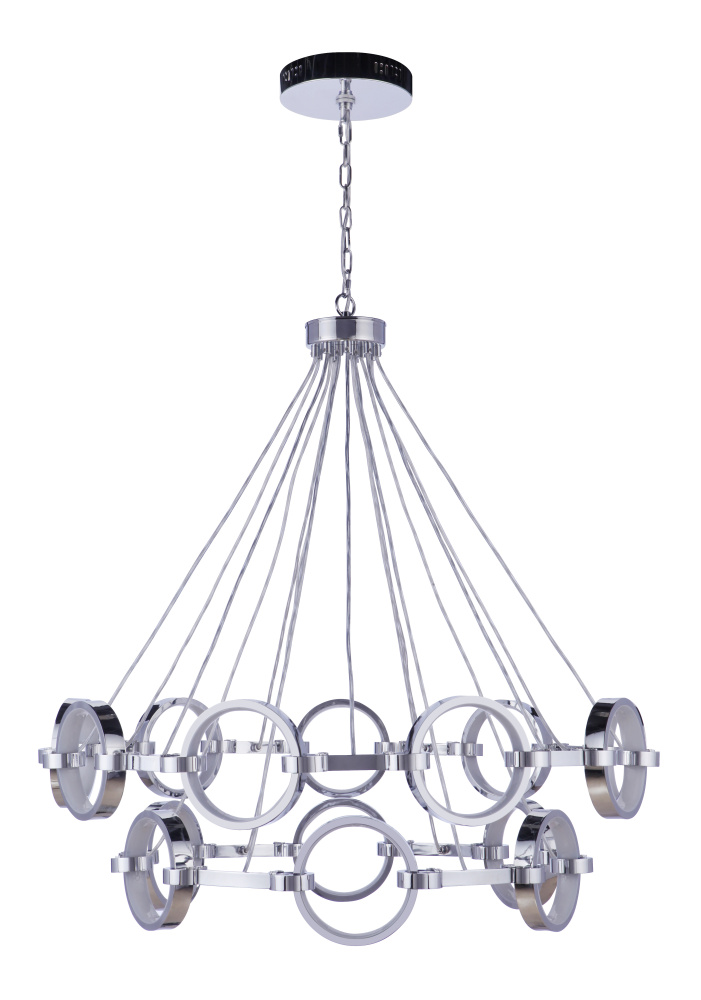 15 Ring 2-Tier LED Chandelier