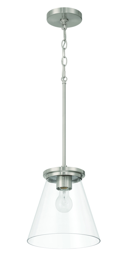 Connell 1 Light Pendant in Brushed Polished Nickel
