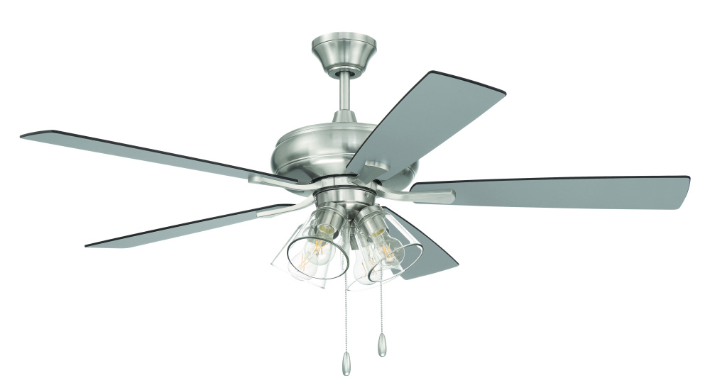 Eos 52" 5-Blade Clear 4 Light Ceiling Fan