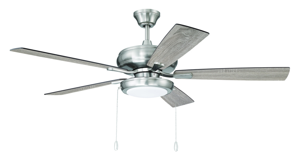 52" Ceiling Fan w/Blades, LED Pan Light Kit