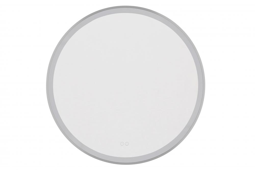 Ross 32" Framed Round Front Lit LED Mirror, Defogger & Dimmer, 3000-5000K